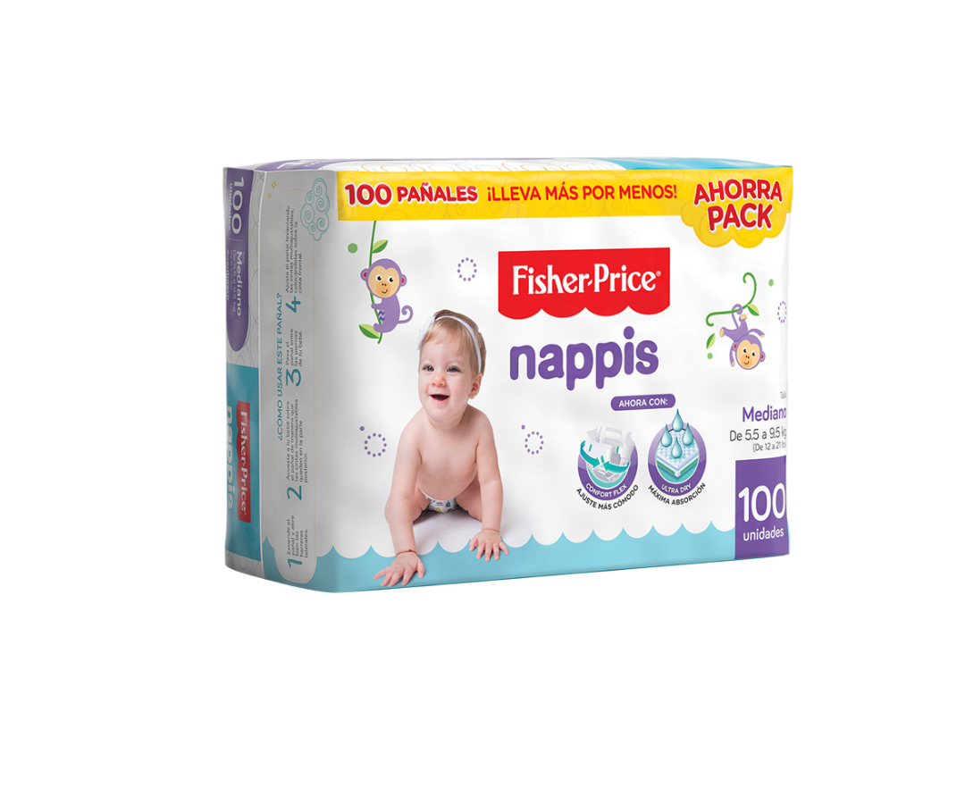 Pañales Medianos x 100