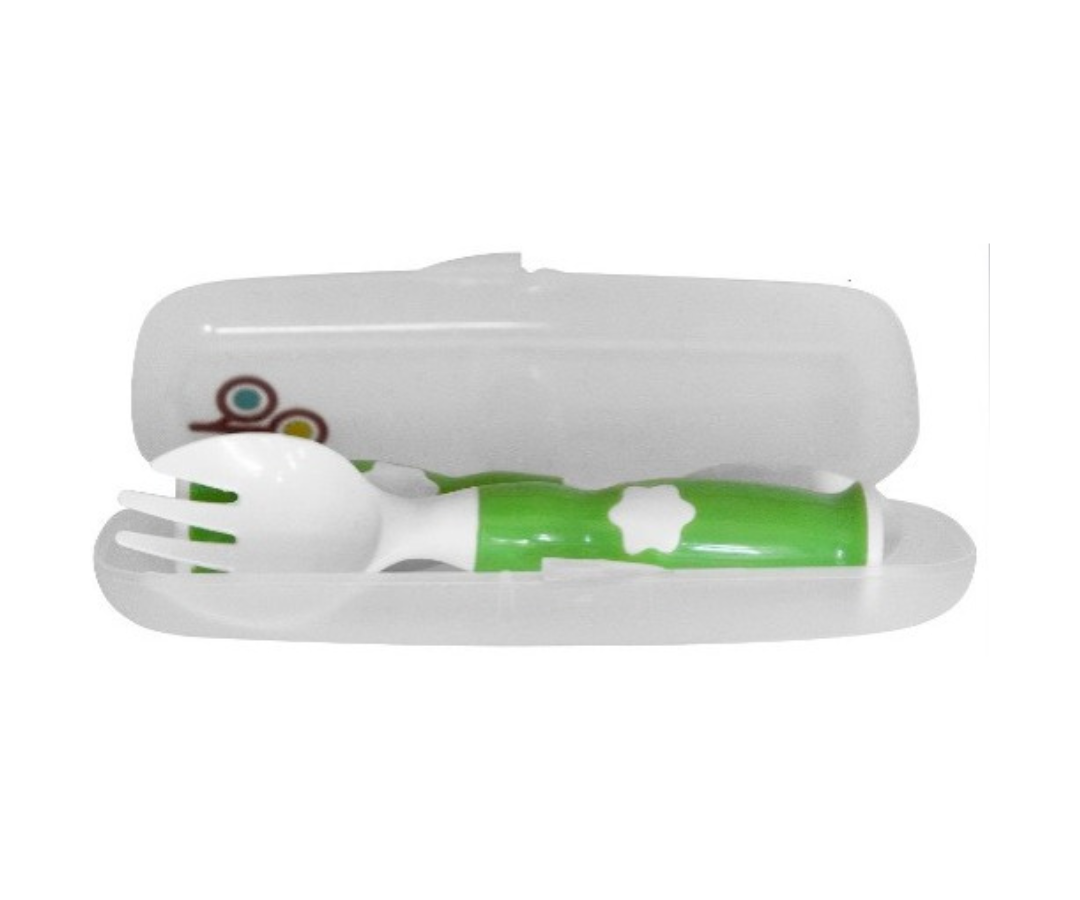 Set De Cubiertos Con Estuche Verde Zoli