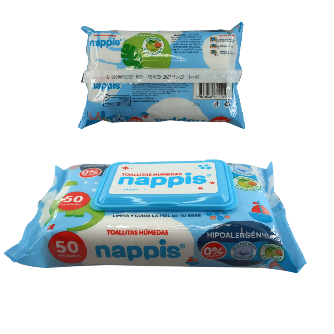Nappis toallitas húmedas 50 unidades