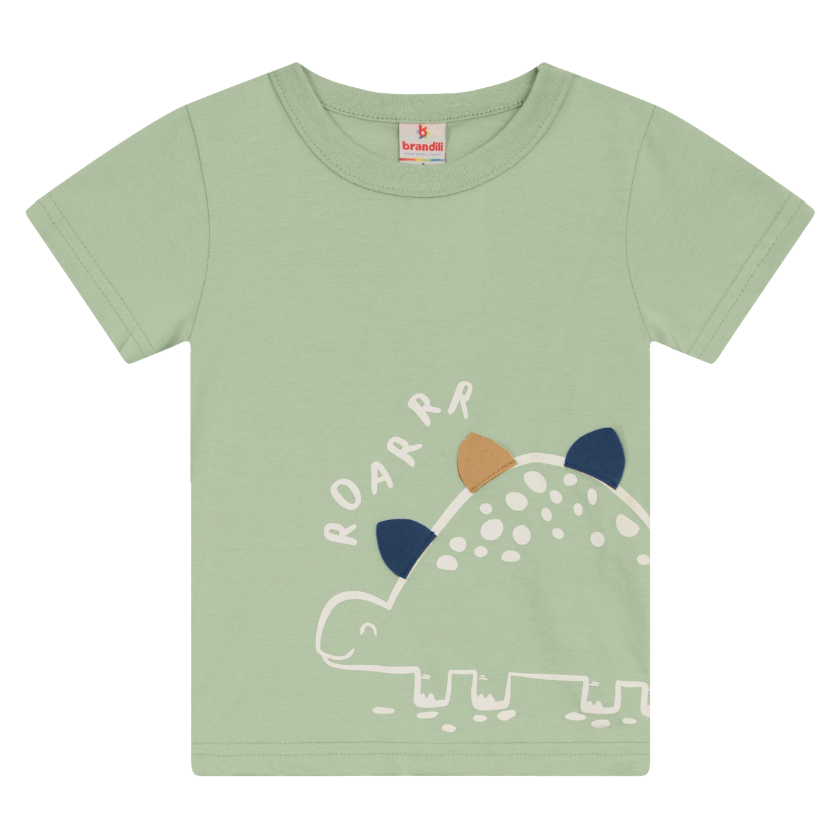Camiseta Y Bermuda Nene Dinosaurio | Verde Brandili