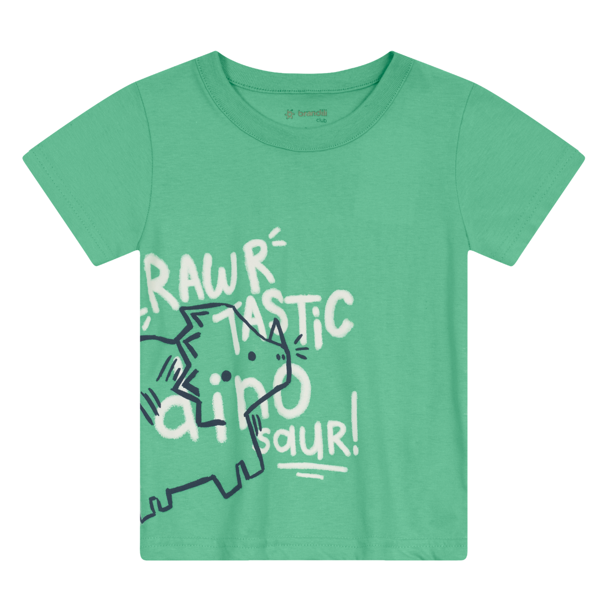 Camiseta Y Bermuda Nene Rawr | Verde Brandili