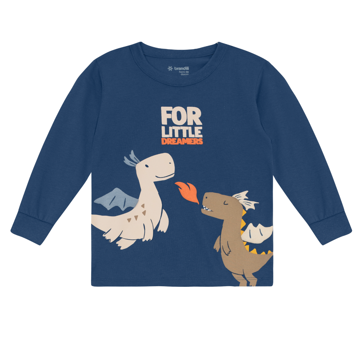 Camiseta manga larga Y Pantalón Nene | Dinosaurio Azul Brandili