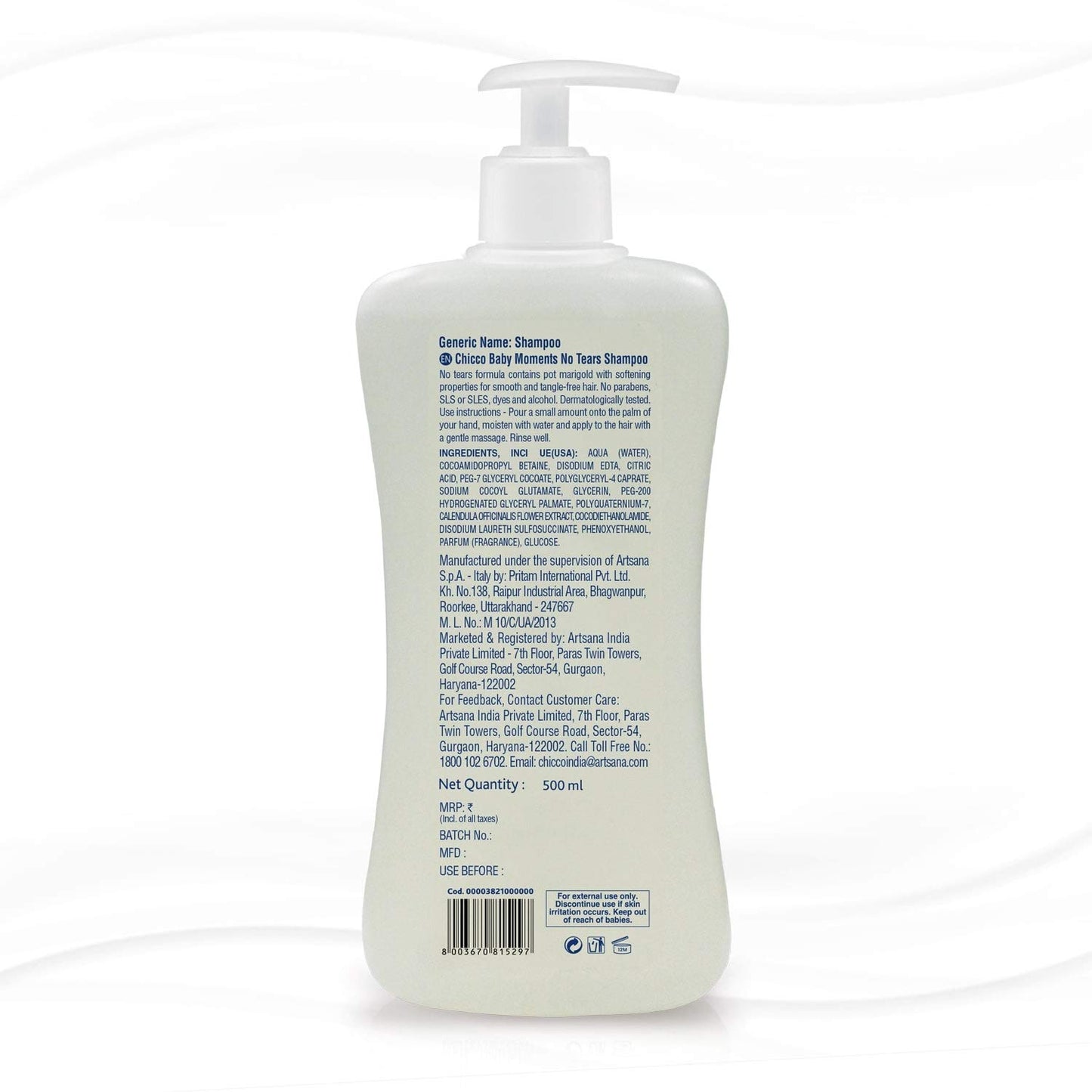 Shampoo 500Ml Baby Moments Pack 1
