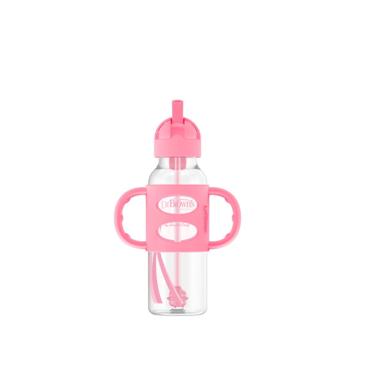 Vaso Con Boquilla Suave y Agarraderas 8 Oz | Rosado