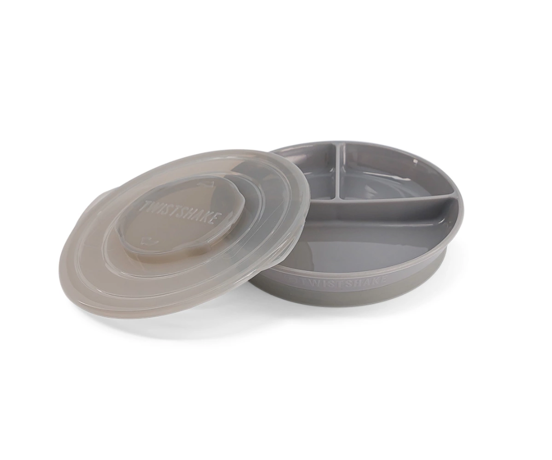 Plato con Divisiones Gris