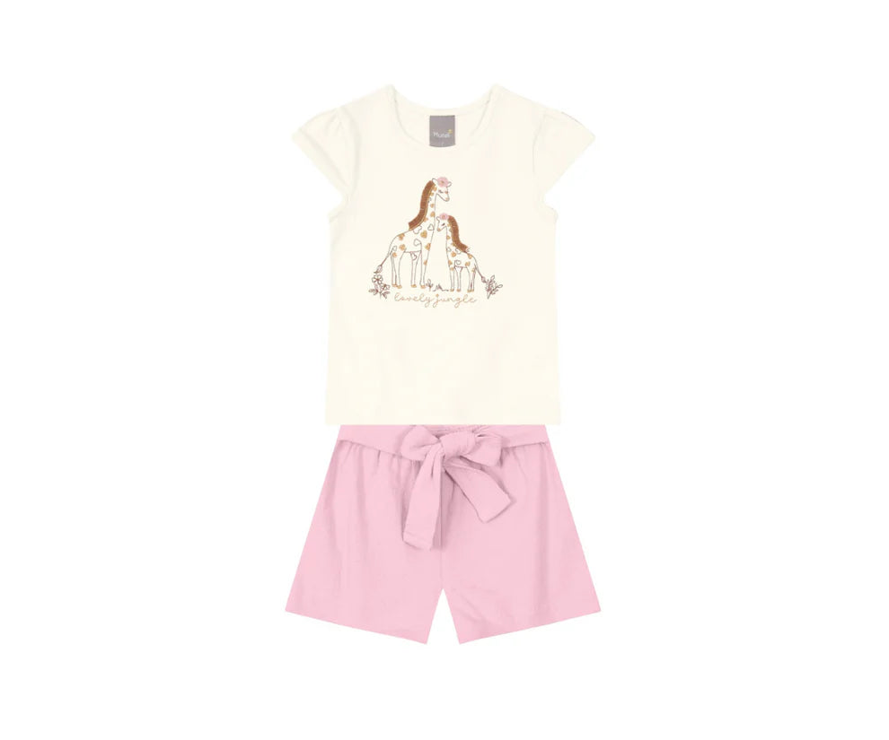Conjunto Para Nenas Blusa Y Shorts Mundi