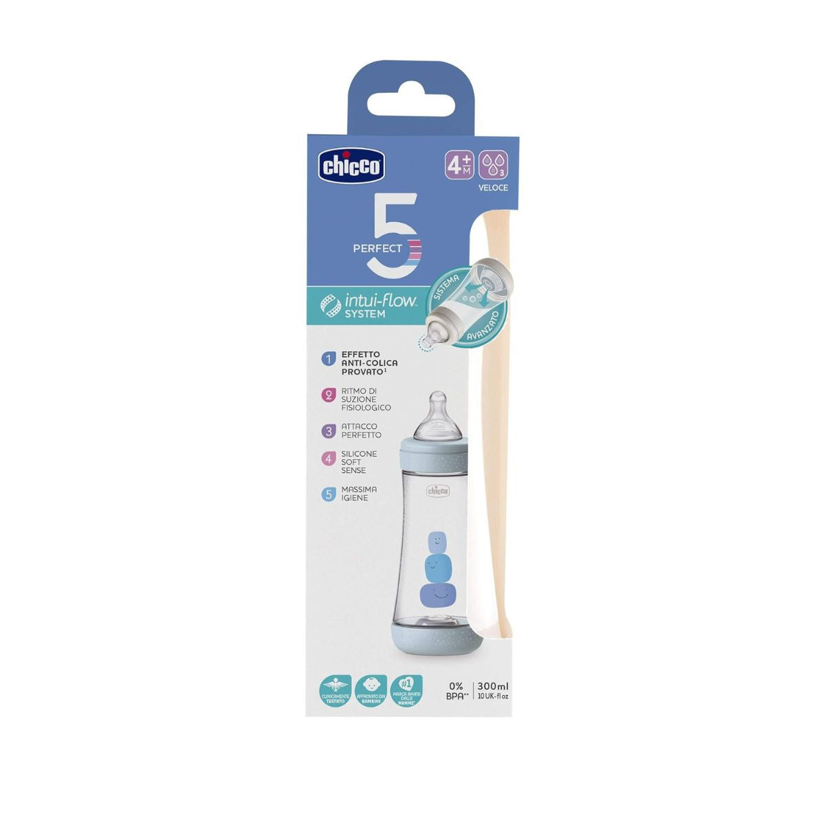 Biberón Chicco celeste 300ml