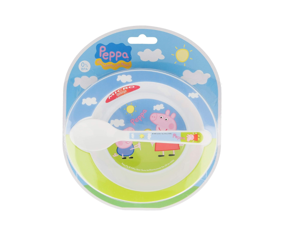 Set De Plato Y Cuchara Peppa Pig Disney