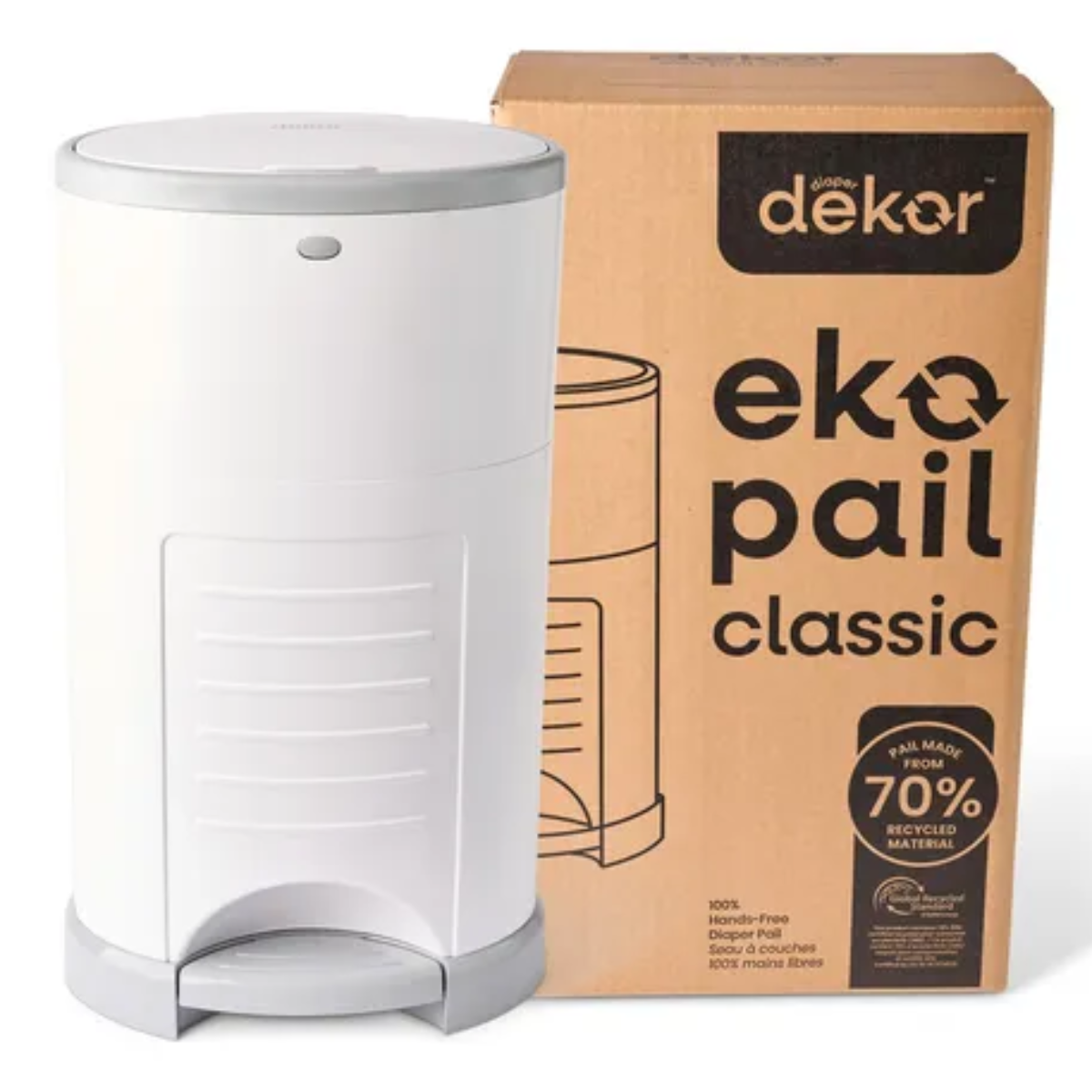 Basurero Dekor - Eko Classic | White REGAL LAGER INC