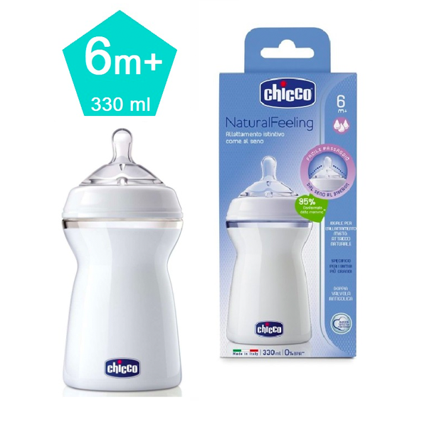 Biberón Nat. Feeling 6M Flujo Rápido Chicco