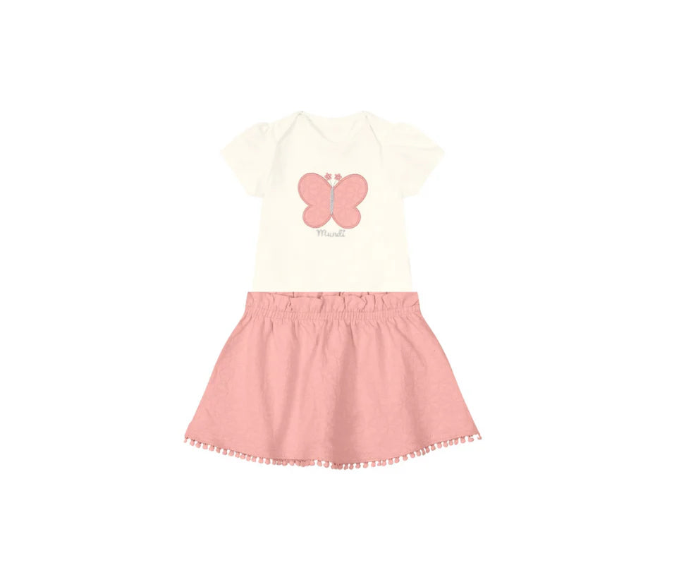 Conjunto Para Nenas Body Y Falda Mundi