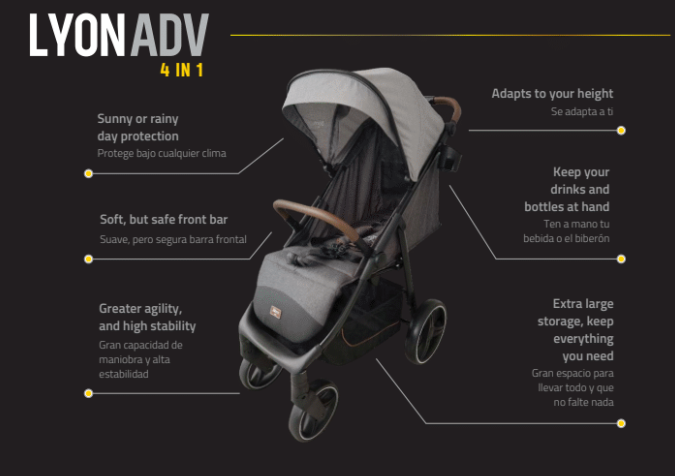 Coche Lyon 4 en 1 Advance DLX