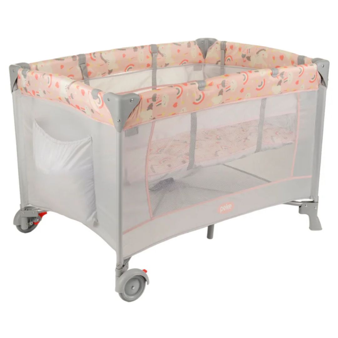 Corral cuna rosado