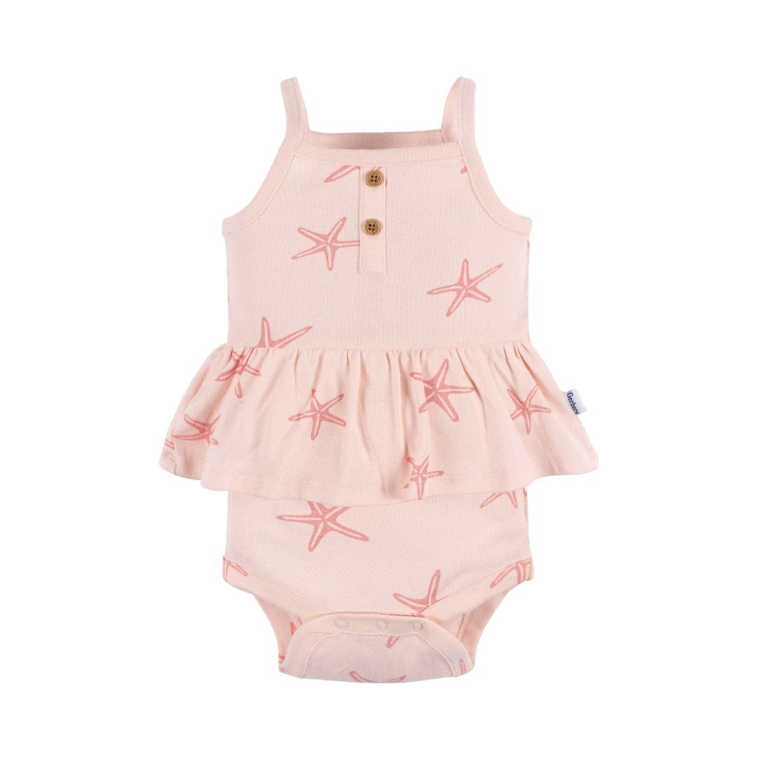 Paquete de 4 bodys Onesies® nena sin mangas