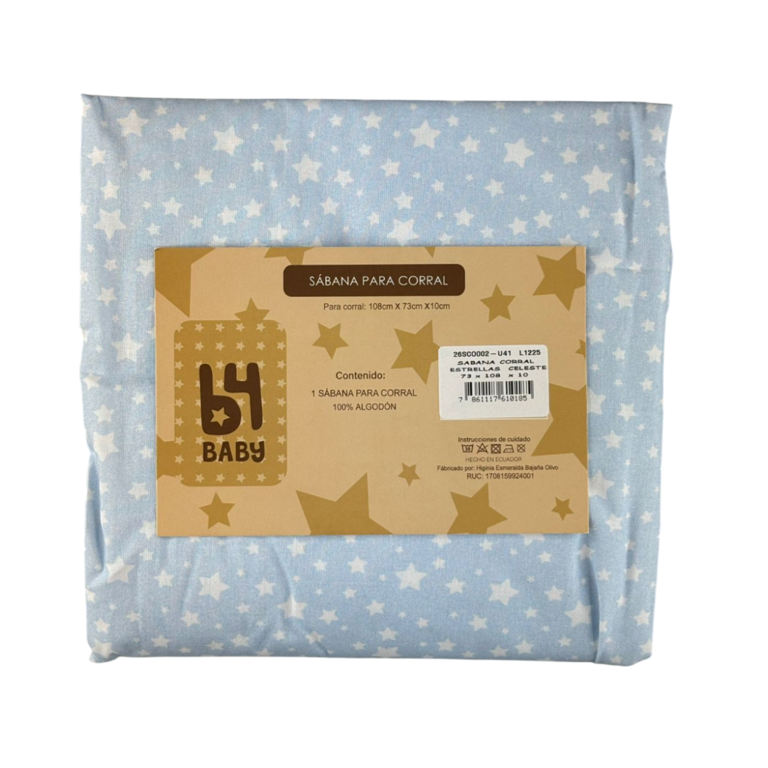 Sabana corral estrellas 73x108x10