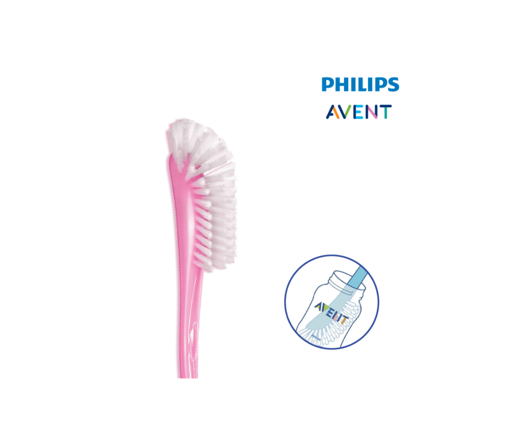 Cepillo Biberones Y Tetinas Rosado Avent