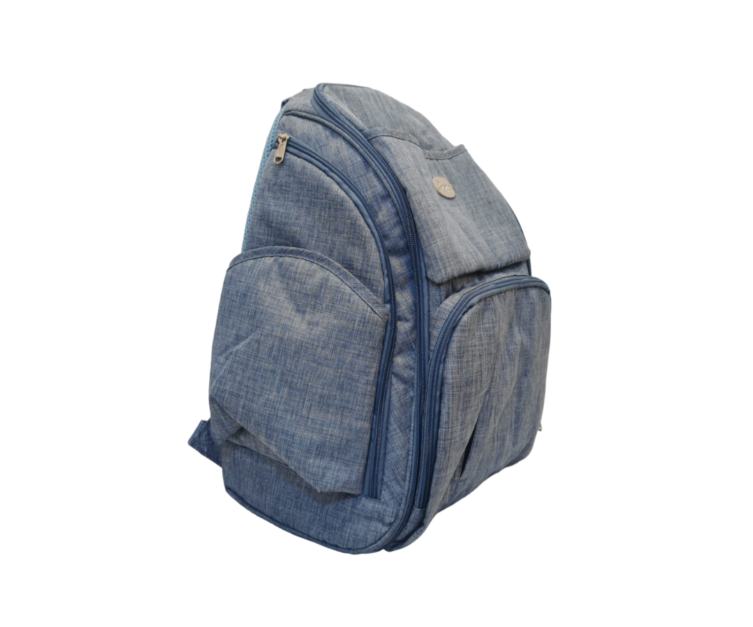 Pañalera Mochila Celeste Melange Born