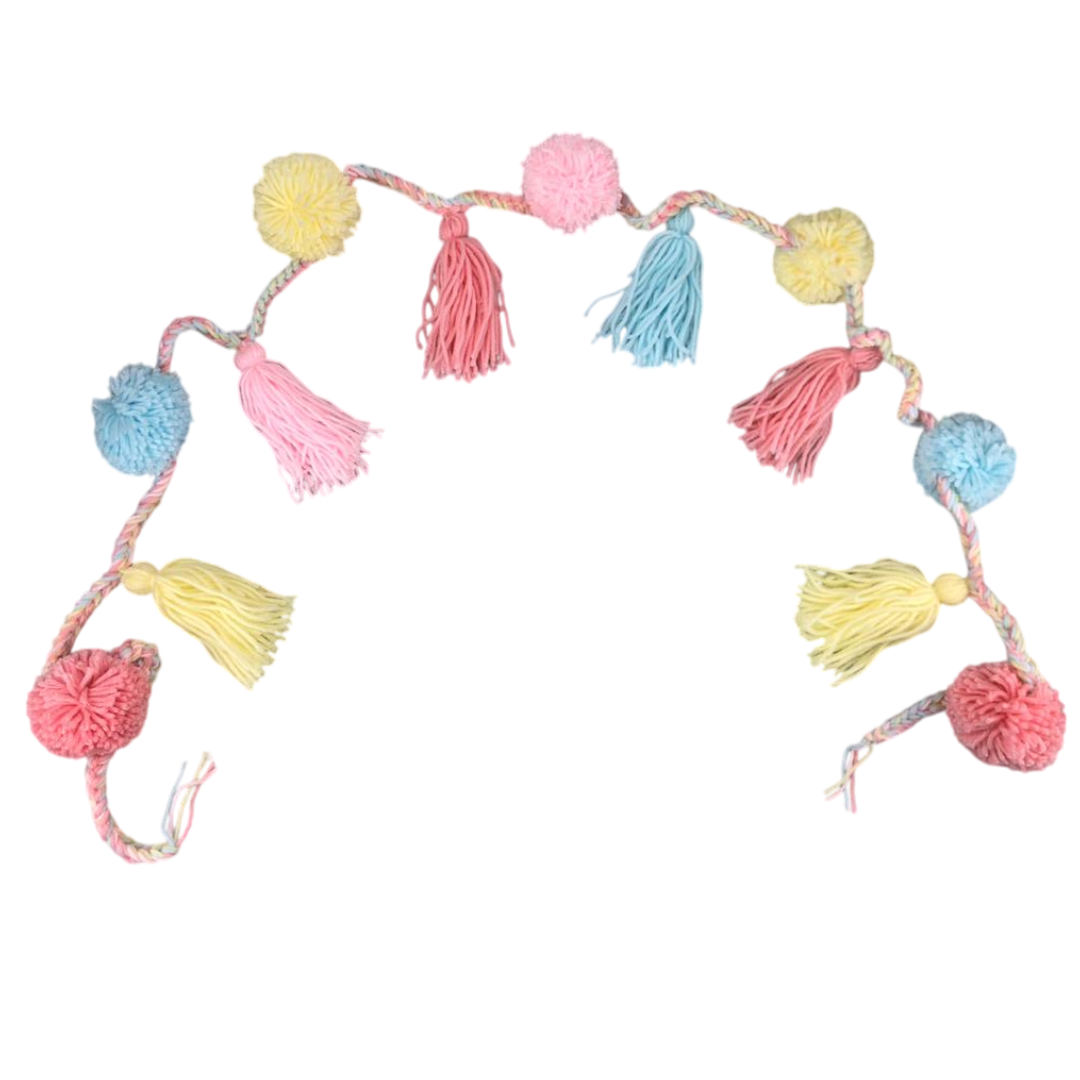 Aplique de pared pompones alpaca