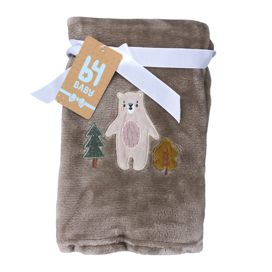 Cobija Con Tierno Diseño | Osito y Arboles B4 Baby