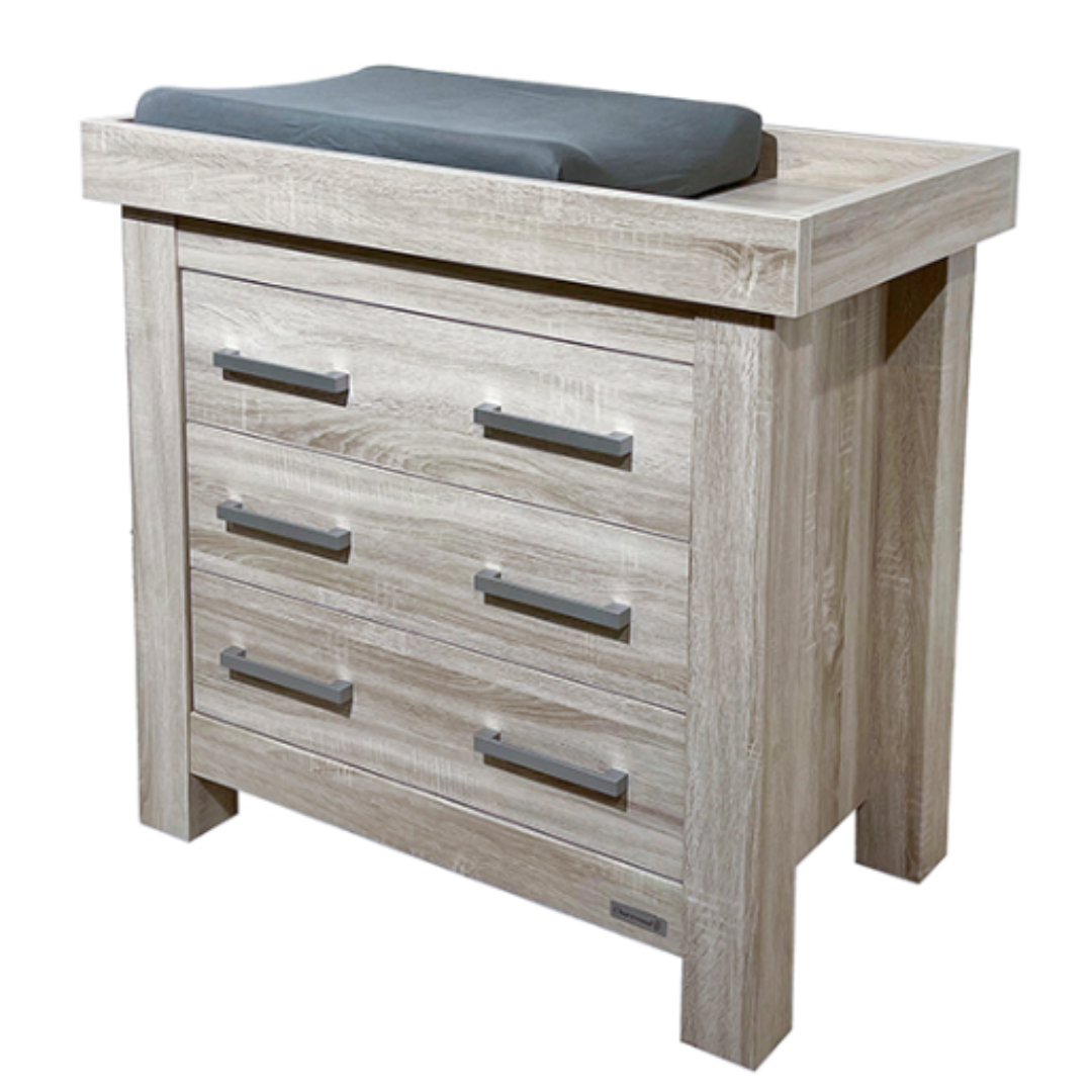 Cómoda con cambiador Bordeaux Ash