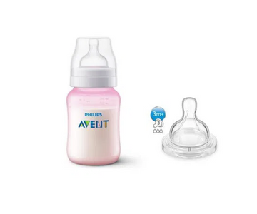 Set Biberón Anticólico 9 oz y tetina 3m
