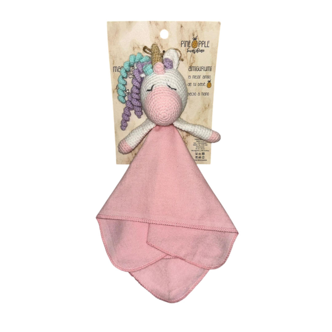Manta de apego unicornio