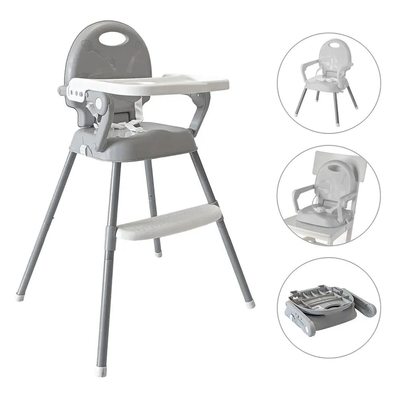 Silla De Comer Spoony 3 En 1 | Gris Kikkaboo