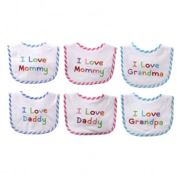 Babero I Love Set 3Pz Surt 2 Diseno
