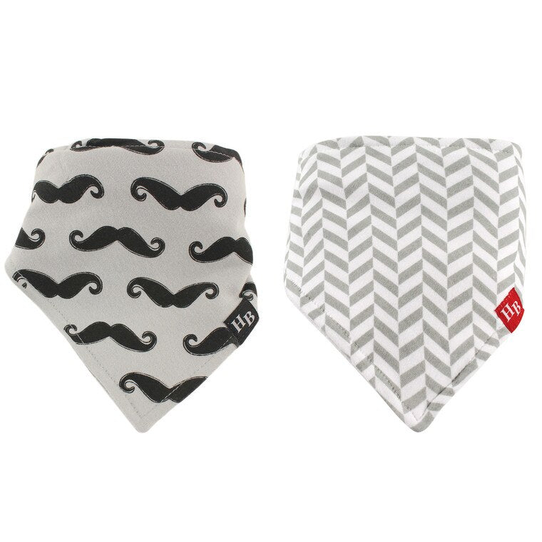 Set 2 Baberos Bandana Bigotes