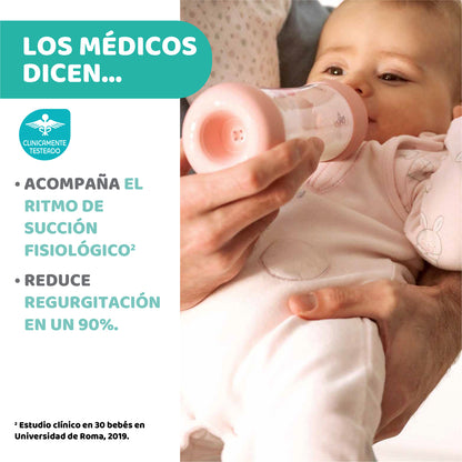 Biberón Chicco Perfect 5 de silicona - 240 ml