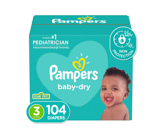 PAMPERS BABY DRY SUPER S3 X104 PAMPERS