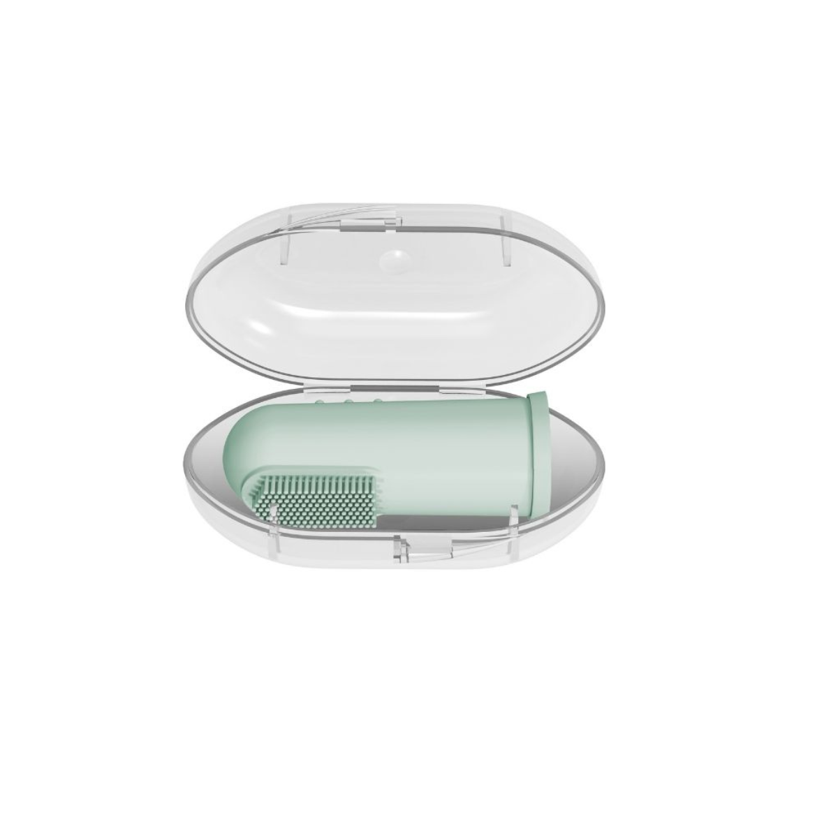 Cepillo dental verde con estuche