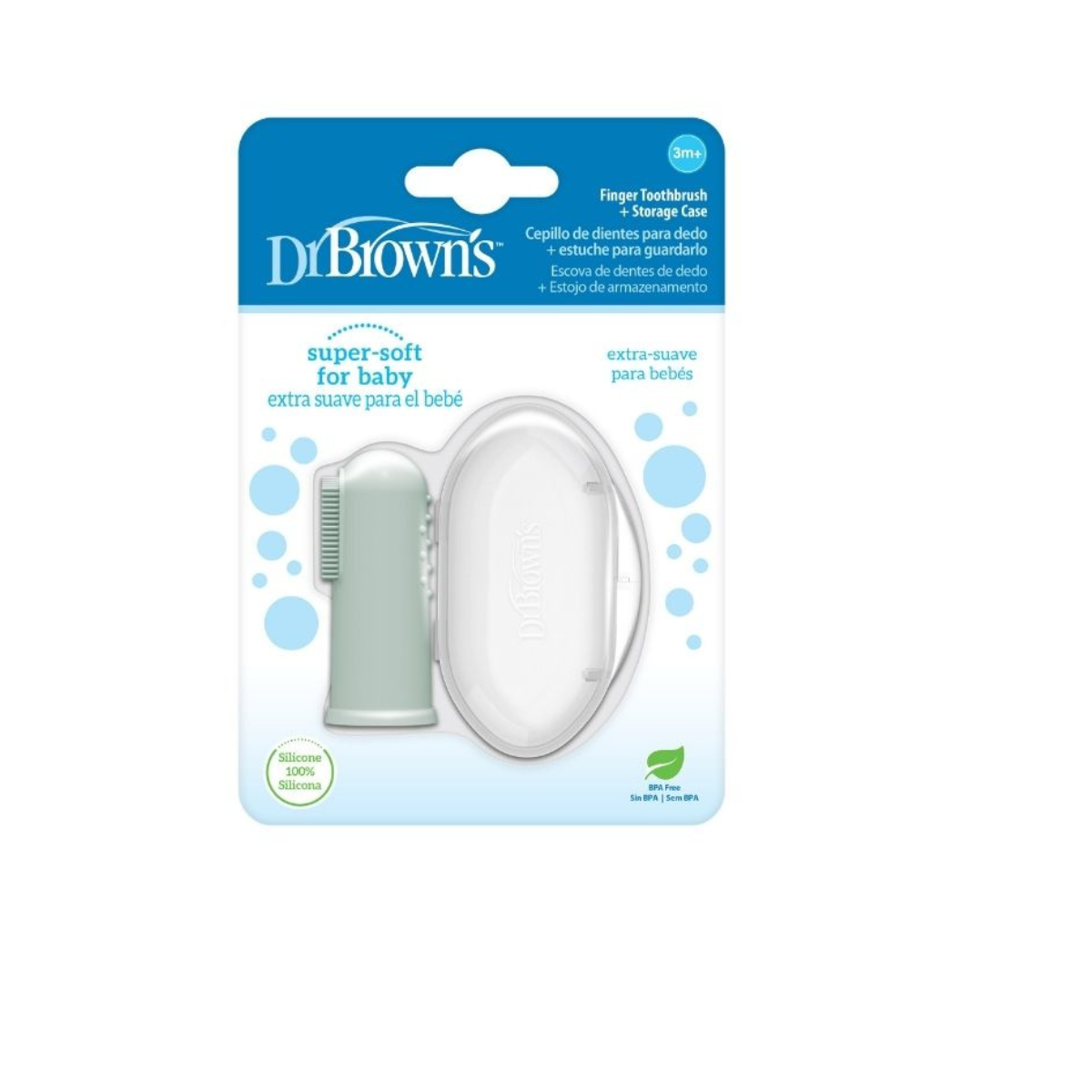 Cepillo dental verde con estuche