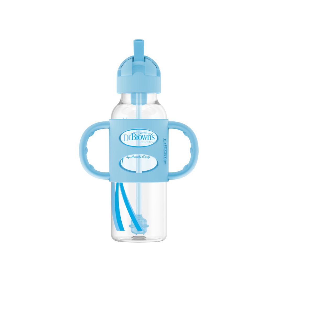 Biberón De Transición Con Sorbete Y Agarradera | Azul