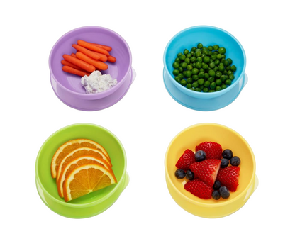 Set De 4 Bowl Con Tapas - 2 Cucharas Munchkin