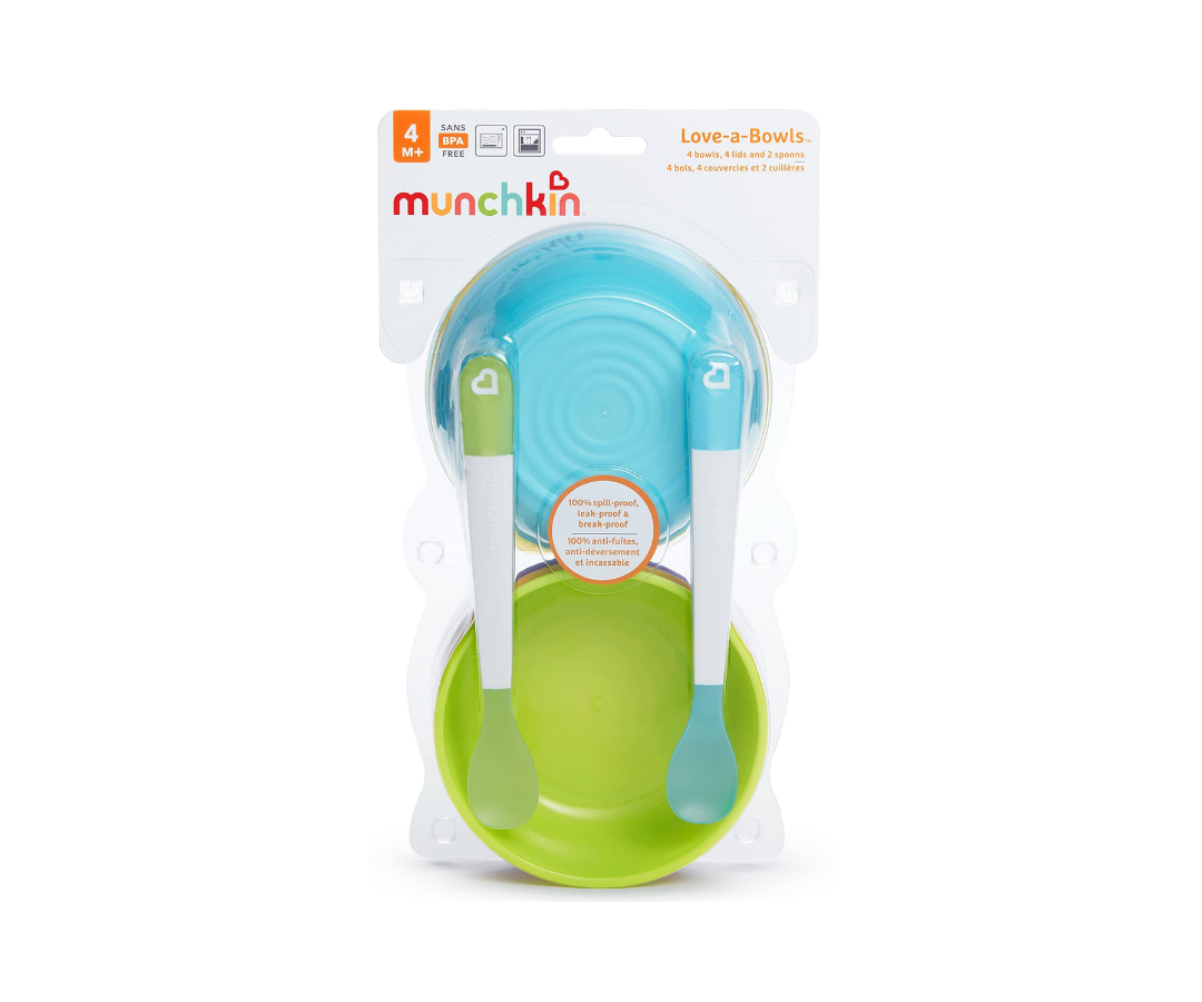 Set De 4 Bowl Con Tapas - 2 Cucharas Munchkin