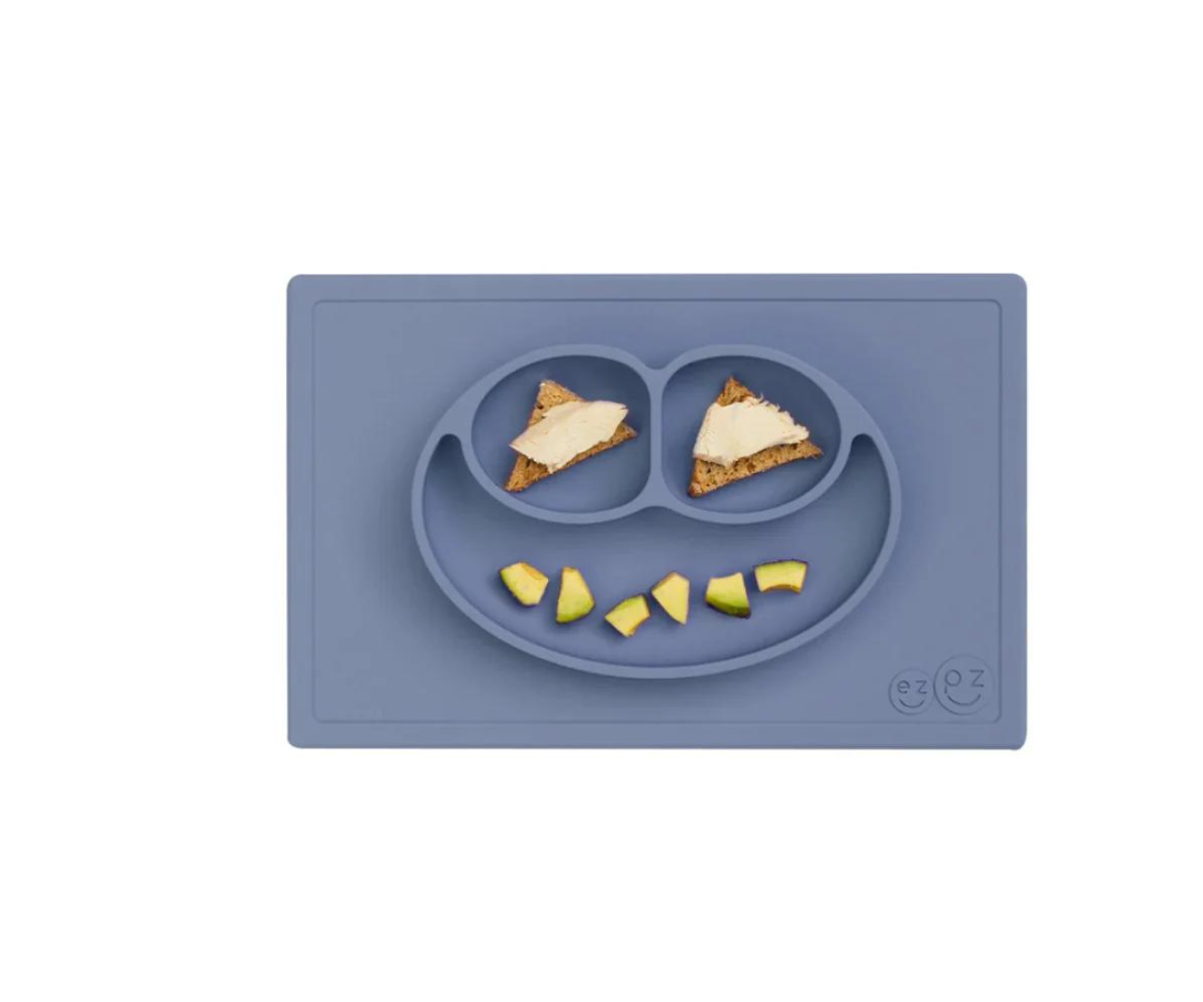 Plato con individual de silicona Índigo Happy Mat