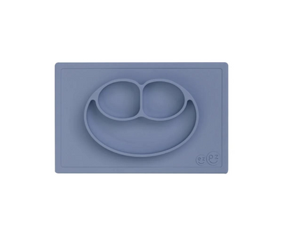 Plato con individual de silicona Índigo Happy Mat