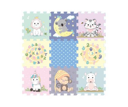 Alfombra animales bebés 9 piezas