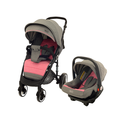 Coche Ziro Travel System 4 en 1 | Rosa Born