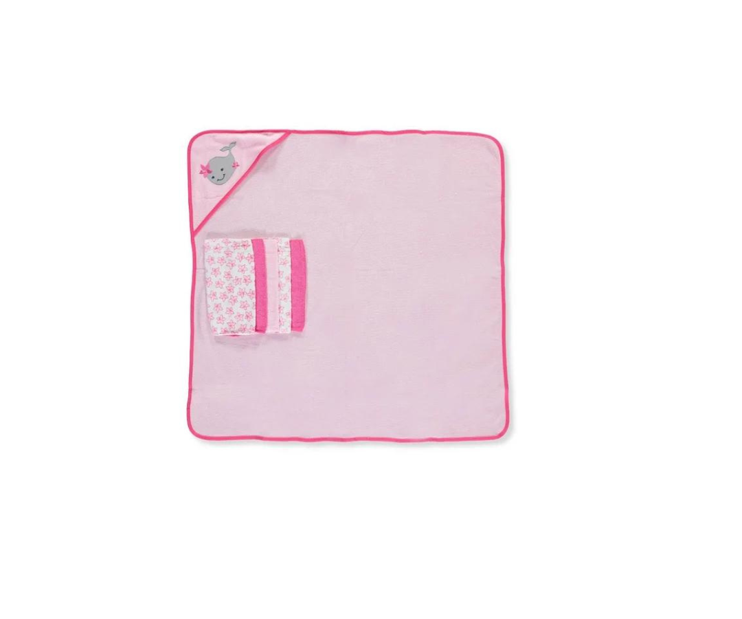 Set Toalla Y 5 Toallitas Ballenita Cute And Joy