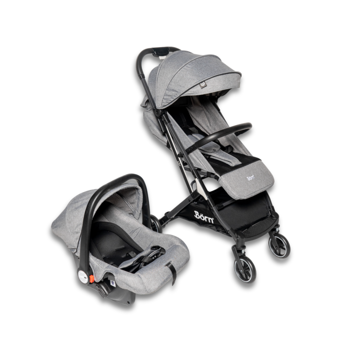 Coche Cot Travel System | Black and Grey Born