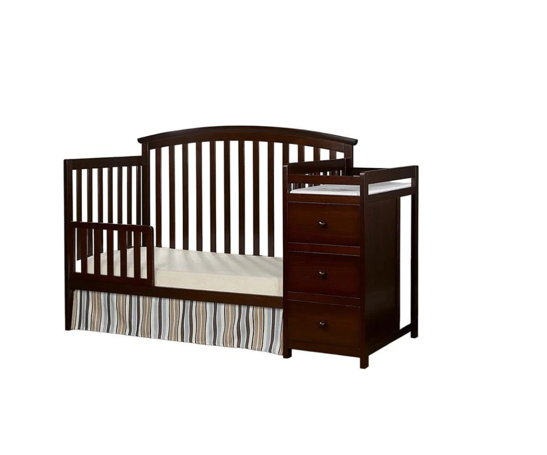 Cuna Con Cambiador | Deep Brown Craft Child