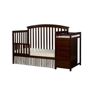 Cuna Con Cambiador | Deep Brown Craft Child