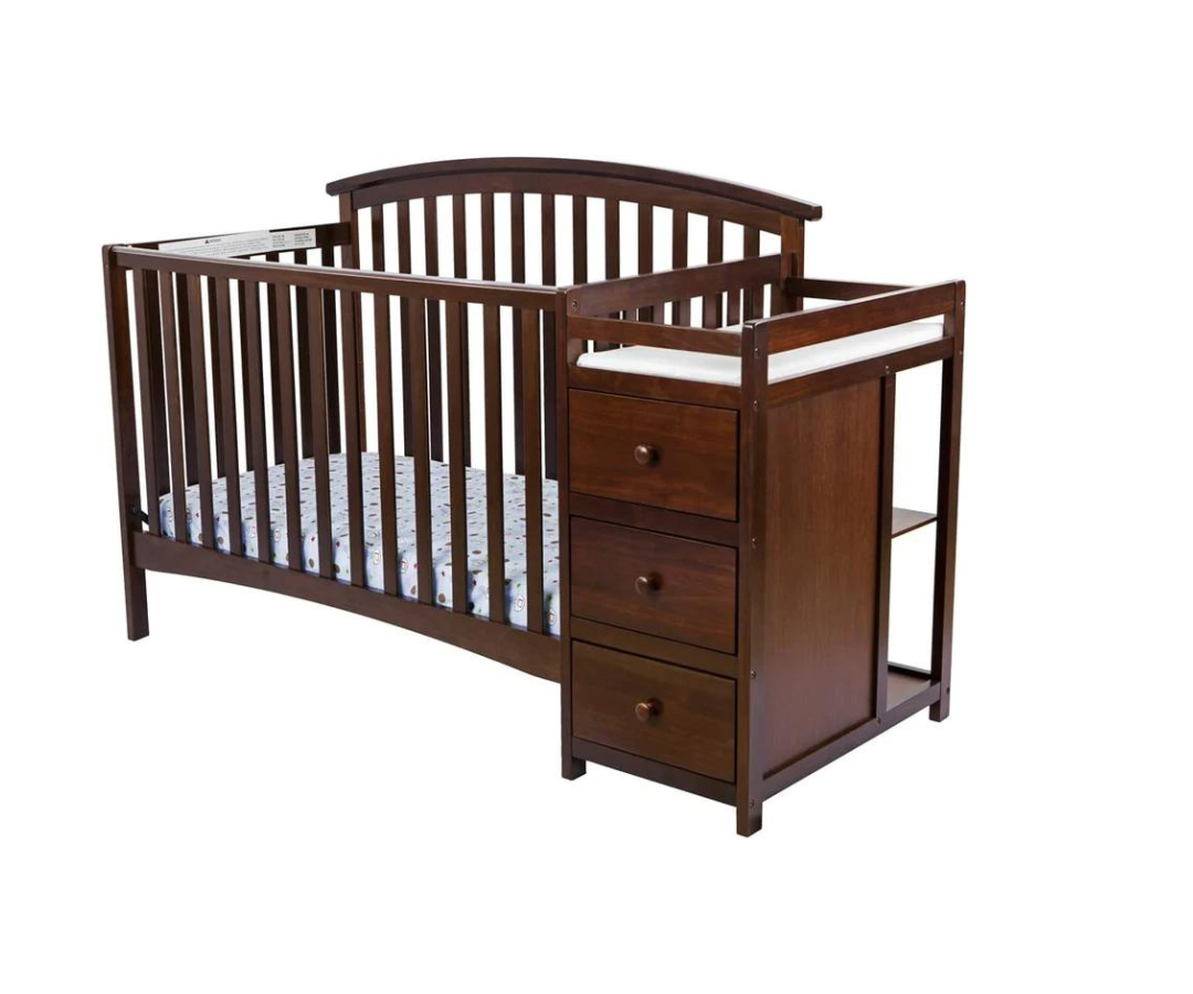 Cuna Con Cambiador | Deep Brown Craft Child