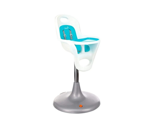 Silla De Comer Azul Con Blanco Boon