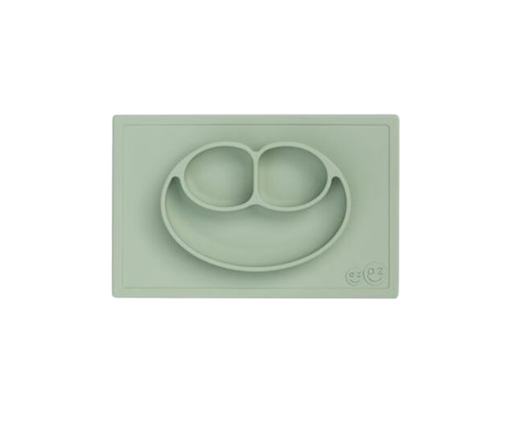 Plato con individual de silicona Sage Happy Mat