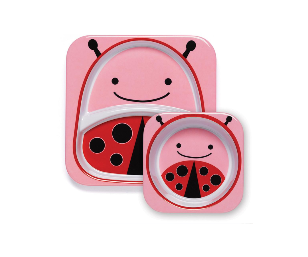 Platos X 2 Mariquita Rosado Skip Hop
