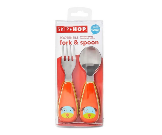 Set De Cubiertos Perro Naranja Skip Hop