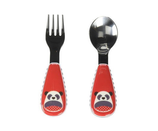 Set De Cubiertos Panda Rojo Skip Hop